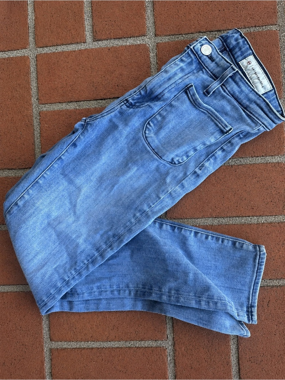 AG Jeans Anthropologie Women's Blue Light Wash Skinny Slim Mid Rise 5-Pocket